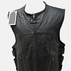 Dernier design de mode, gilet en cuir pour hommes, vente en gros, gilet d'hiver 100% cuir véritable pour hommes, idéal pour les activités de plein air - Product Image 6
