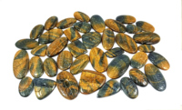 Lot en gros de fleurs en œil de tigre de Namibie, cabochons sculptés à la main en œil de tigre multi-naturel, cristal de guérison