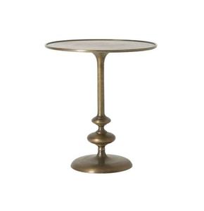 Mesa de Centro Moderna Redonda de Metal con Tapa de Vidrio Templado y Base Decorativa para Sala de Estar, Hogar, Hotel, Cafetería - Product Image 5