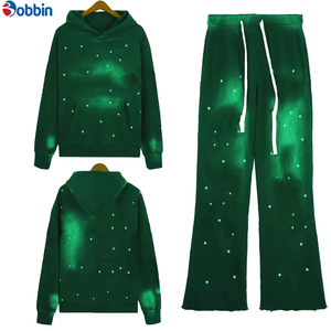 Nueva Llegada: Conjuntos Deportivos de Terciopelo Reversibles Ecológicos Personalizados Unisex, Ropa Profesional Sólida, Cómoda, de Corte Regular, con Capucha y Pantalones Acampanados - Product Image 2