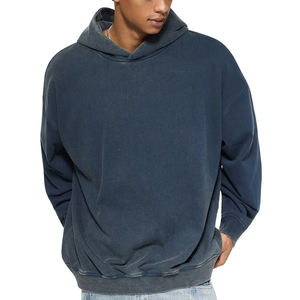 Sudadera con Capucha Personalizada de Felpa Francesa Gruesa, Estilo Casual, Sin Cordones, Sin Bolsillos, Degradado, Vintage, Lavado Ácido - Product Image 6