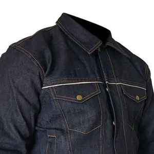 Winter Coated Stand Collar Pattern Riding Denim Jacket for Men 2026 Outdoor Custom Fashion - Product Image 4