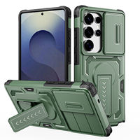 Étui de protection pour appareil photo de téléphone Armor pour Samsung S24 S25 S26 Ultra A26 A17 A36 A56 Coque en TPU souple PC Texture fibre de carbone