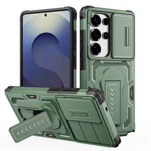 Étui de protection <span class=keywords><strong>pour</strong></span> appareil photo de téléphone Armor <span class=keywords><strong>pour</strong></span> Samsung S24 S25 S26 Ultra A26 A17 A36 A56 Coque en TPU souple PC Texture fibre de carbone - Product Image 4