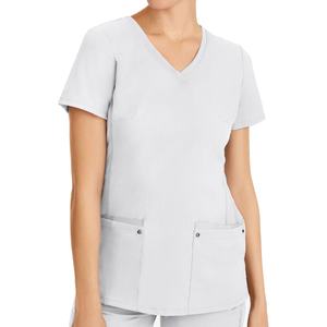 New Fashion Womens <b>Scrub</b> <b>Tops</b> Comfortable To Wear Breathable Plus Size Customized Color Logo OEM Service Hospital <b>Scrub</b> - Product Image 2