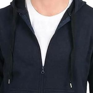 Sudaderas con capucha de hombre personalizadas al mejor precio, Jersey informal cómodo de invierno con cremallera y tejido polar teñido liso de algodón 100%, venta al por mayor OEM - Product Image 3