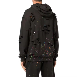 Sudadera con Capucha Estilo Acid Wash, Venta al Por Mayor, Color Personalizado, Sudadera Lisa para Hombre, Nueva, Corte Ajustado, Transpirable - Product Image 2