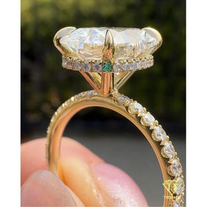 Luxury Moissanite Diamond 925 Silver <b>Cushion</b> Cut Ring Elegant <b>Statement</b> Jewelry For Wholesale Buyers - Product Image 5