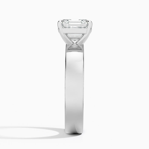 Anillo de Diamante Moissanita con Base de Plata de Primera Calidad, Diseño de Cuatro Puntas Asscher Pulido, Regalo Especial para el Día de San Valentín para Mujer - Product Image 4