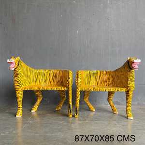 CHAISE TIGRE PEINTE - Chaise Tigre en Bois Massif Personnalisée de Luxe - Meilleure Qualité - Décoration Vintage Mix & Match - MOQ 1 Conteneur Seulement - Product Image 6