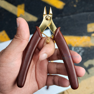 Jewelry Making <b>Wire</b> Cutter Pliers Gold Plated Carbon Steel Brown Handle 5 Inch Tool for DIY <b>Craft</b> and Beading - Product Image 5