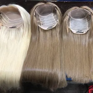 Wig penutup HD renda PU Lave kulit tipis renda sutra 100% kutikula selaras satu donor Vietnam rambut Virgin rambut Remy mentah ditarik ganda