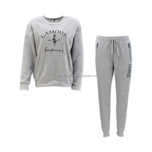 Unisex Casual <b>Crewneck</b> Regular Knitted Pants Set 2 Piece <b>Sweater</b> Knit Tracksuit Eco-Friendly Breathable Polyester/Cotton - Product Image 1