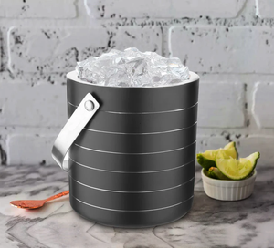 Seau à glace en acier inoxydable au design classique pour vin rouge, couleur gris mat, vente chaude - Product Image 1