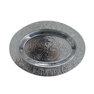 ถาดผลไม้รูปใบไม้สแตนเลสหรูหรา ถาดผลไม้ตกแต่ง ถาดเสิร์ฟของหวานระดับพรีเมียมสำหรับโรงแรม - Product Image 3