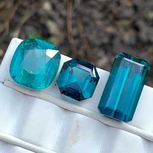 Tourmaline bleue indicolite naturelle, émeraude taille coussin, pierre précieuse en vrac, vente en gros, fournisseur OEM personnalisé, exportation - Product Image 5