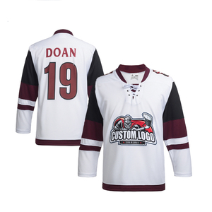 Jersey de Hockey sobre Hielo Sublimado Personalizado, Transpirable, con Bordado Simple, 100% Poliéster, Uniforme de Equipo - Product Image 1