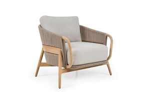 Conjunto de Sofás de Exterior Estilo Resort MONACO con Acabado en Teca y Cuerda - Product Image 3