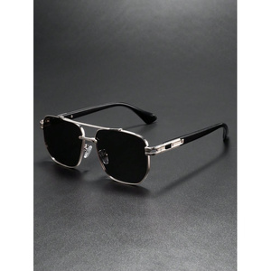 <b>Trendy</b> Metal Oval <b>Sunglasses</b> for Men and Women UV Protection Fashion Shades - Product Image 3