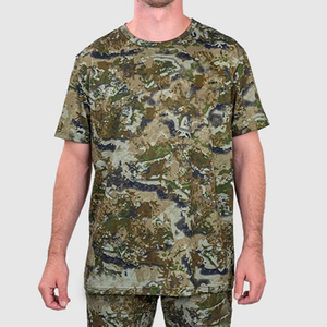 เสื้อยืดโอเวอร์ไซส์เรียบง่ายสำหรับผู้ชาย เสื้อยืดผ้าฝ้ายลายพรางต้นไม้จริง เสื้อยืดลายพรางสำหรับล่าสัตว์และตั้งแคมป์ - Product Image 3