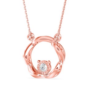 Elegante Collar con Colgante Circular de Moissanita Solitaria Flotante para Mujer en Plata de Ley 925 - Product Image 4