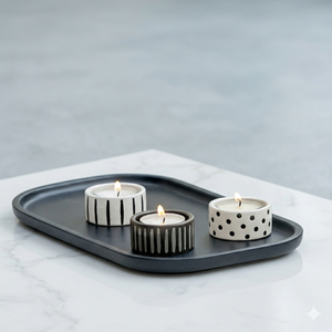 Recipiente de cerámica artesanal para velas, acabado mate, resistente al calor, pared gruesa, duradero, decoración de lujo para el hogar, soporte para mecha de madera - Product Image 6