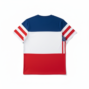 T-shirt décontracté en maille pour homme, manches courtes, col rond, couleur unie, bordure contrastante, coupe classique - Product Image 2