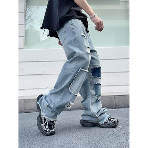 Pantalones Vaqueros Negros Holgados para Hombre, Estilo Original, Lavados, Nuevo Lanzamiento, Talla Grande - Product Image 1