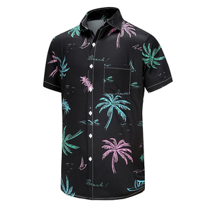 Chemise Hawaïenne Homme Personnalisée pour l'Été – Motif Floral Palmiers, Tissu Sergé Tricoté Respirant, Écologique, 100% Coton - Product Image 3