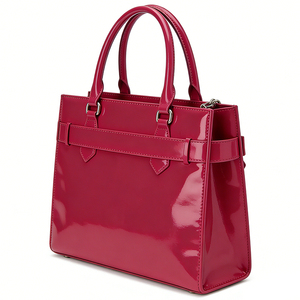 Elegante Bolso de Mano de Cuero Patentado para Mujer, Diseño de Marca, Impermeable, con Correa Cruzada Desmontable y Decoración de Corazón - Product Image 5
