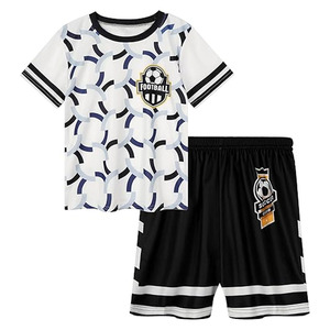 Conjunto de Uniforme de Fútbol Personalizado para Niños - Conjunto de Uniforme de Fútbol para Niños con Estampado Sublimado Blanco - Product Image 1