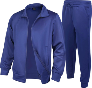 Ensemble de survêtement polaire à capuche décontracté pour homme grande taille, respirant et confortable, pour l'hiver, avec cordon de serrage et poches latérales - Product Image 1