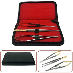 Class I Manual Microsurgery Needle Holder Set Stainless Steel <b>Suturing</b> Instrument <b>Kit</b> for Hospital Medical Use Medical Students - Product Image 1