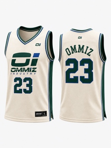 Ensemble d'uniformes de basketball pour hommes OMMIZ, personnalisé, noir, blanc, gris, col rond, jersey de basketball en tricot côtelé, Pakistan - Product Image 4