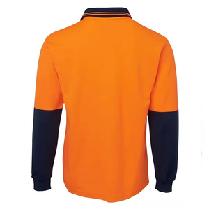 Chemise à manches courtes haute visibilité pour homme, unie, vêtement de travail de sécurité, grande taille, décontractée, respirante, en toile écologique 220g avec bande réfléchissante - Product Image 2