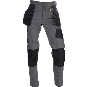 Pantalones de Trabajo para Hombre, Diseño Moderno y Personalizado, Color Gris, con Bolsillos y Rodilleras Reflectantes - Product Image 3
