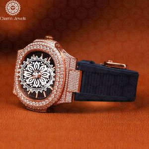 Reloj Cuadrado de Oro para Mujer Charm_Jewels, 40 mm, Cristal de Zafiro, Movimiento de Cuarzo, Correa de Silicona Luminosa, Diseño Moderno - Product Image 3