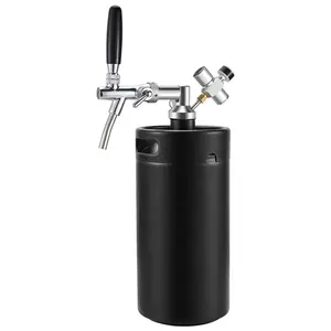 Mini fusto 5l Growler pressurizzato per il sistema di erogazione regolabile rubinetto della birra alla spina con Mini Co2 Kit regolatore