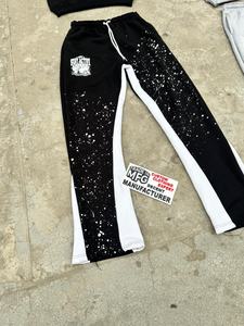 Pantalones Deportivos de Felpa para Hombre con Logotipo Personalizado, Corte Acampanado, Bolsillos, Diseño de Parches, Ecológicos, Casuales, de Algodón y Poliéster Transpirable - Product Image 4