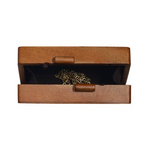 Pochette élégante en bois imprimé motif éléphant coloré, sac à main en bois naturel pour femme, idéal pour les fêtes et les mariages - Product Image 3