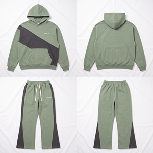 Conjunto de Chaleco Deportivo Casual de Otoño para Hombre, Sudadera sin Mangas con Capucha, Camiseta de Color Sólido, 100% Algodón Antibacteriano - Product Image 1
