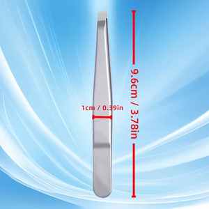 Slanted Tip Stainless Steel Eyebrow Tweezers, Precision Best Quality Product OEM ODM Service <b>Top</b> Sale Beauty Tools - Product Image 3