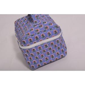 Bolsa de Maquillaje Grande de Algodón Acolchado con Diseño Floral, Hecha a Mano, Ligera, Ecológica, para Uso Diario, Organizador de Cosméticos, Bolsa de Viaje - Product Image 3