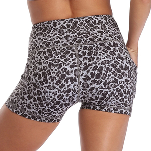 Solid Yoga Bike Shorts High Elastic Waist with Pockets <b>Tummy</b> <b>Control</b> Quick Dry Four-Way Stretch Workout Short Pants for Women - Product Image 2