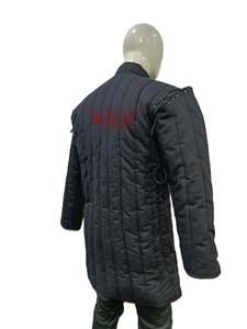 Gambesón Medieval para Hombre, Hecho a Mano, Largo, Manga Larga, Acolchado de Algodón, Correas de Cuero, Alta Calidad, para Reenactment y Fiestas - Product Image 5