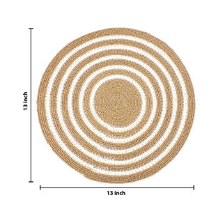 <b>Placemat</b> Paper Raffia PlacematLuxury Kitchen Decoration <b>Beaded</b> <b>Placemats</b> Table Mat Dinning Table Restaurant and Hotel Design - Product Image 1