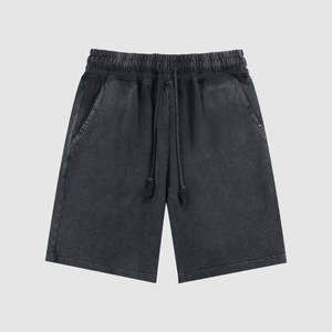Short unisexe en toile unie, personnalisé avec logo, taille élastique, respirant, écologique, décontracté, été, prix de gros sur mesure - Product Image 1