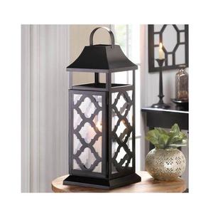 Modern <b>Large</b> Black Hanging Metal <b>Lantern</b> New Christmas Decoration Square Metal Candle Premium Vintage <b>Lantern</b> - Product Image 1