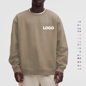 Double Layer Structured Crewneck Pullover Windproof Interior Bonded Cotton Fleece Casual Style Breathable Winter Sweatshirts OEM - Product Image 3