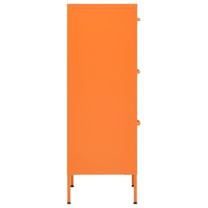 Armario de Almacenamiento Naranja de Acero de Tamaño Mediano para Sala de Estar - Product Image 4